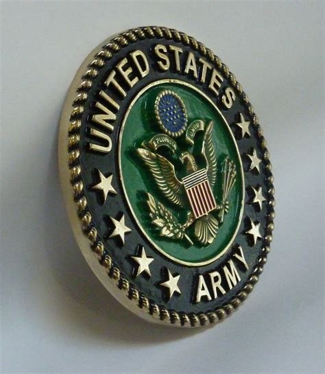 emblem plaque metal display box with signatures|army emblems for sale.